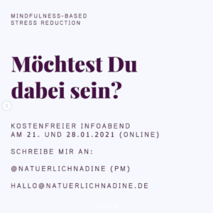 MBSR Kurs, Nadine Hüttenrauch, Culinary Ladies, dabei sein